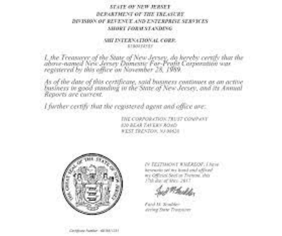 Certificate Of Good Standing Nj Bar - Prntbl.concejomunicipaldechinu.gov.co